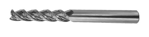 3-flute extended flat milling cutter for aluminum