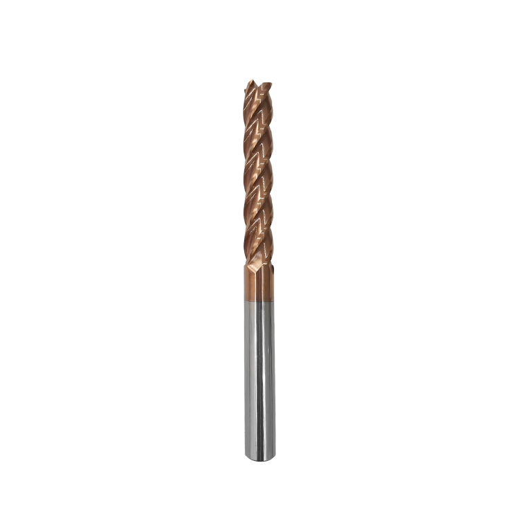 HRC56°-4flute extended flat milling cutter for steel