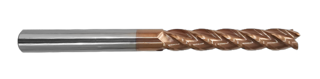 HRC56°-4flute extended flat milling cutter for steel