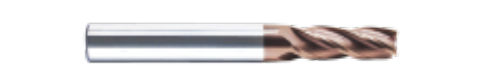 HRC56°-4-edge decimal point flat milling cutter for steel 