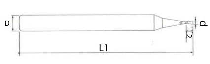 Structure diagram of small diameter flat end mill