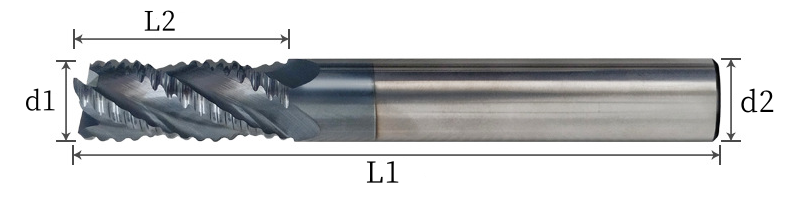 4Flute/HRC56°roughing end mill for steel