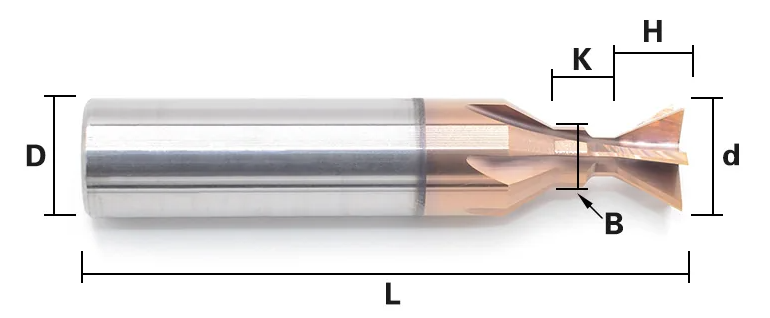 Dovetail End Milling Cutter Diagram