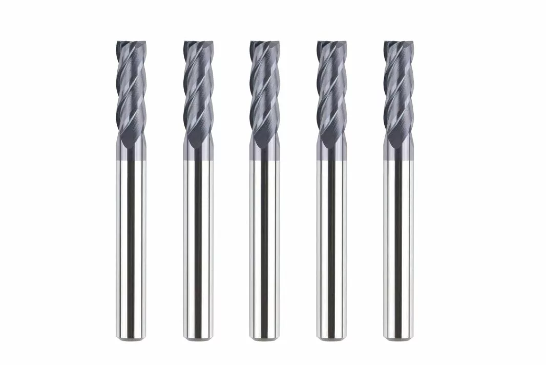 1/4" TiAlN-Coated Carbide 4-Flute End Mill